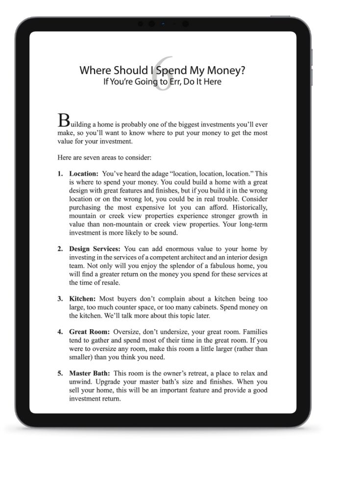 building a custom home checklist