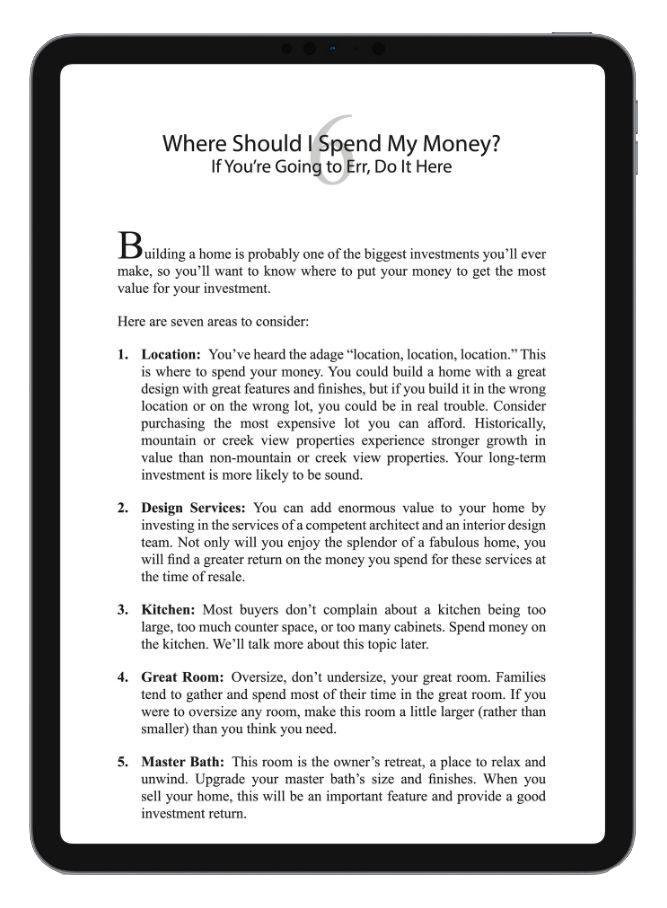 building a custom home checklist